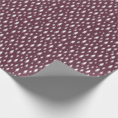 Burgundy Plum Tiny Trees Holiday Pattern Cadeaupapier (Hoek)