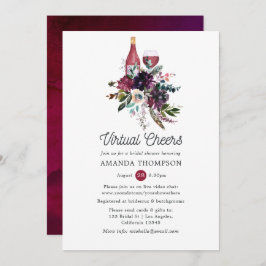 Burgundy Plum Virtual Wine Tasting Vrijgezellenfee Kaart