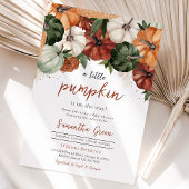 Burgundy Pompoen Baby Shower Kaart
