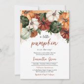 Burgundy Pompoen Baby Shower Kaart (Voorkant)