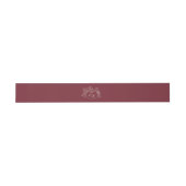 Burgundy Pompoen Buikband met Monogram Uitnodigingen Wikkel (Vlak)