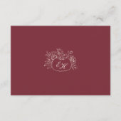 Burgundy Pompoen QR Code Huwelijks RSVP Kaart (Voorkant)