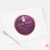 Burgundy Product Label Gold Border Logo Monogram (Envelop)