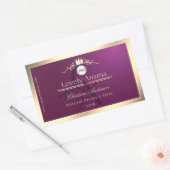 Burgundy Product Label Gold Border Logo Monogram (Envelop)