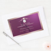Burgundy Product Label Rose Gold Frame Monogram (Envelop)