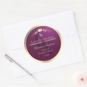 Burgundy Product Label with Gold Border Monogram (Envelop)