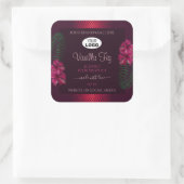 Burgundy Product Labels Hawaii Flowers Leaves Logo (Tas)