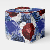 Burgundy Pruim Rode Wijn Aquarel Zwung Bedankdoosjes (Voorkant Zijde)