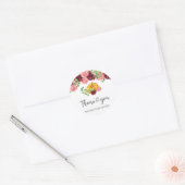 Burgundy pumpkin-baby shower, bedankt ronde sticker (Envelop)