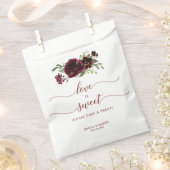 Burgundy Pumpkin Herfst Favor Bag Love is Sweet Bedankzakje (Geknipt)