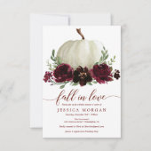 Burgundy Pumpkin Herfst in Love Vrijgezellenfeest  Kaart (Voorkant)