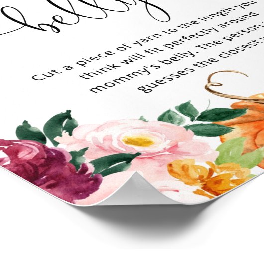 Burgundy pumpkin hoe groot is het buikspel van mam poster (Hoek)