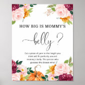 Burgundy pumpkin hoe groot is het buikspel van mam poster (Voorkant)