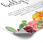 Burgundy pumpkin hoe groot is het buikspel van mam poster (Hoek)