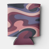 Burgundy Purple Pink Camo Swirls Can Cooler (Voorkant)