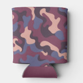 Burgundy Purple Pink Camo Swirls Can Cooler (Achterkant)
