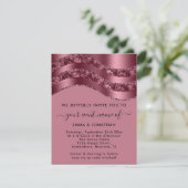 Burgundy QR Code Roos Weddenschap Bridal Pink (Staand voorkant)
