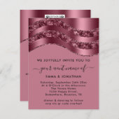 Burgundy QR Code Roos Weddenschap Bridal Pink (Voorkant / Achterkant)