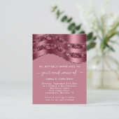 Burgundy QR Code Roos Weddenschap Bridal Pinky (Staand voorkant)