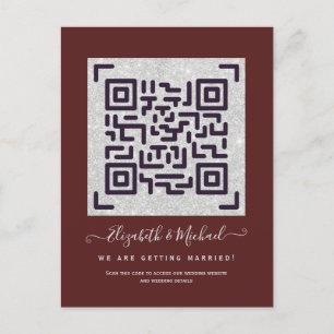 BURGUNDY QR SCANNING CODE Weddenschap Website - De Briefkaart