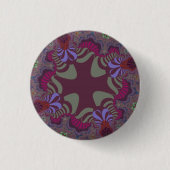 Burgundy Rainbow Cross Ronde Button 3,2 Cm (Voorkant)