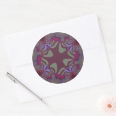 Burgundy Rainbow Cross Ronde Sticker (Envelop)