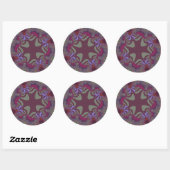 Burgundy Rainbow Cross Ronde Sticker (Vel)
