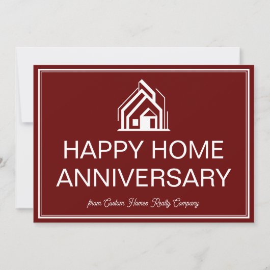 Burgundy Real Estate Business Custom Marketing Kaart (Voorkant)