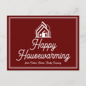 Burgundy Real Estate Company Customized Realtor Briefkaart (Voorkant)