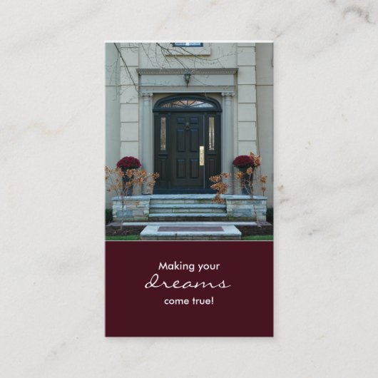 Burgundy Real Estate House Visitekaartje (Voorkant)