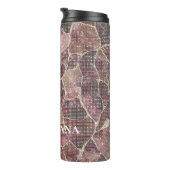 Burgundy Red Abstract Sparkle Thermosbeker (Geroteerd rechts)