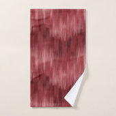Burgundy Red Abstracte geborstelde golven Bad Handdoek (Handdoek)