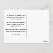 Burgundy Red Afstuderen Foto Chic 2023 Afstuderen Briefkaart (Achterkant)