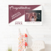 Burgundy Red Afstuderen Fotogradatie Partij Spandoek (Insitu)