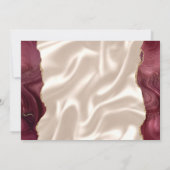 Burgundy Red Agate Ivory Silk Save the Date Kaart (Achterkant)