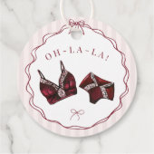 Burgundy Red and Black Bachelorette Party Bedankjes Labels (Achterkant)