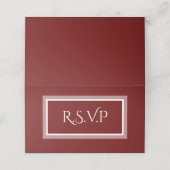 Burgundy red and white r.s.v. kaart plaatskaartje (Buitenkant ongevouwen)