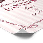 Burgundy Red Bachelorette Panties Please Sign Poster (Hoek)