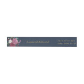 Burgundy Red Blooms Boho Wedding Return Address (Individueel)