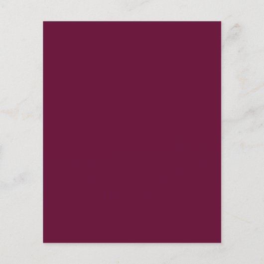 Burgundy Red Blush Budget 70th Birthday Invitation (Achterkant)
