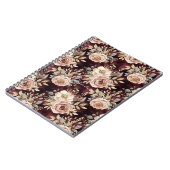 Burgundy Red Blush Floral Notitieboek (Linkerzijde)