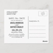 Burgundy Red Blush Floral Wedding Save the Date Briefkaart (Achterkant)