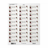 Burgundy Red Blush Gold Geometric Greenery Wedding Etiket (Full Sheet)