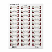 Burgundy Red Blush Gold Geometric Greenery Wedding Etiket (Full Sheet)