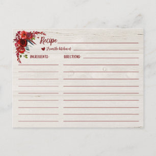 Burgundy Red Boho Floral Vrijgezellenfeest Recipca Briefkaart