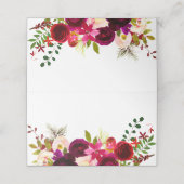 Burgundy Red Boho Paars Weddenschap Plaatskaartje (Buitenkant ongevouwen)