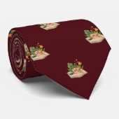 Burgundy Red Book and Flowers Work, Afstuderen Stropdas (Opgerold)