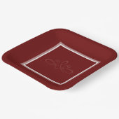 Burgundy Red borden Papieren Bordje (Gebogen)