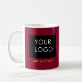 Burgundy Red  Business Voeg je Logo toe Koffiemok (Links)