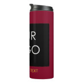 Burgundy Red  Business Voeg je Logo toe Thermosbeker (Geroteerd rechts)